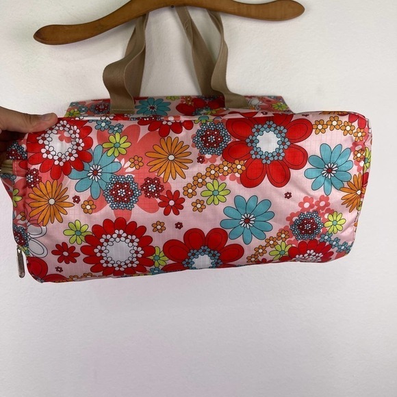 LeSportSac x Tokidoki Colorful Floral Tote Bag Purse Top Handle Weekender RARE - Picture 3 of 14